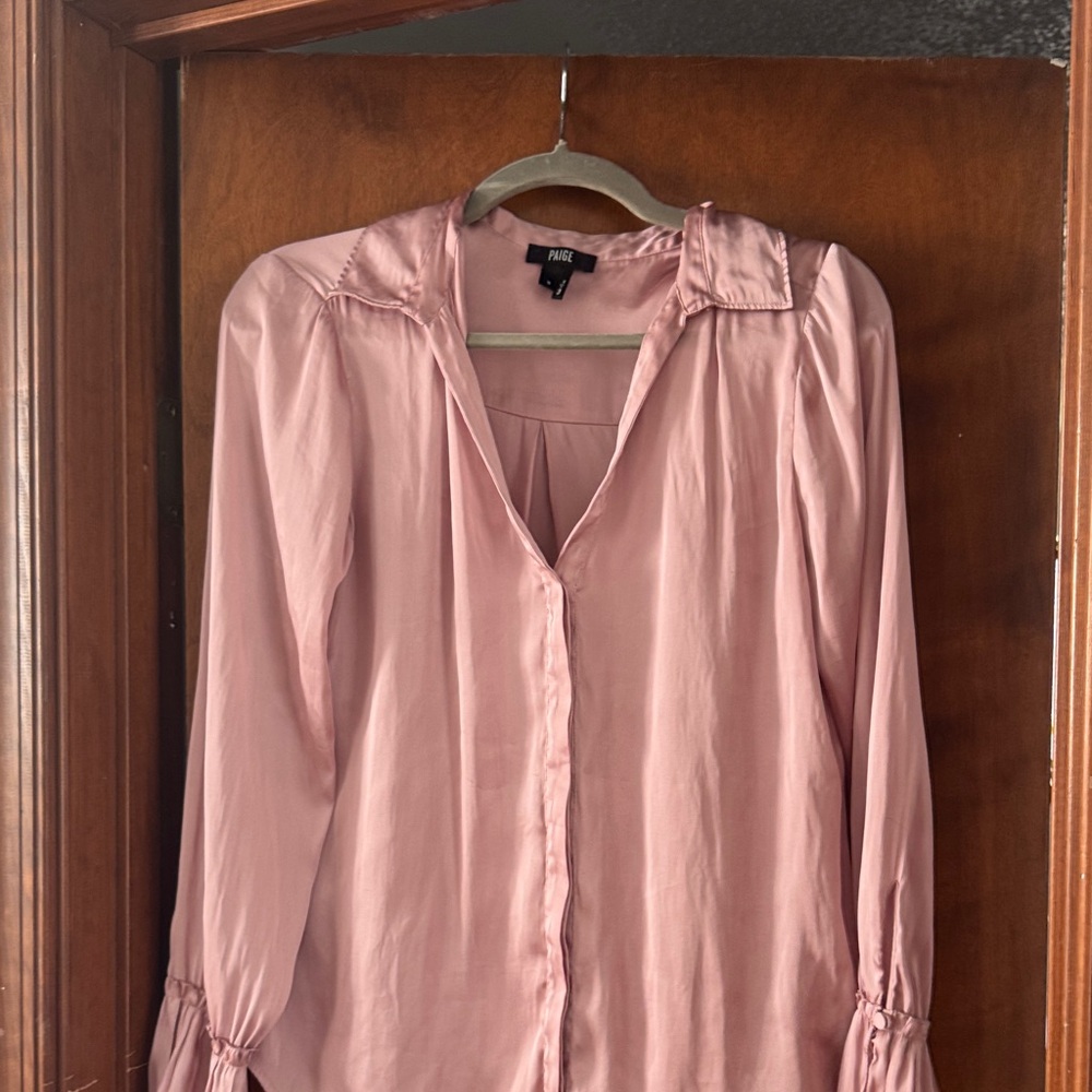 PAIGE Dusty Pink Button Down Shirt